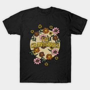 Cranberries Name Personalized Flower Retro Floral 80s 90s Name Style T-Shirt